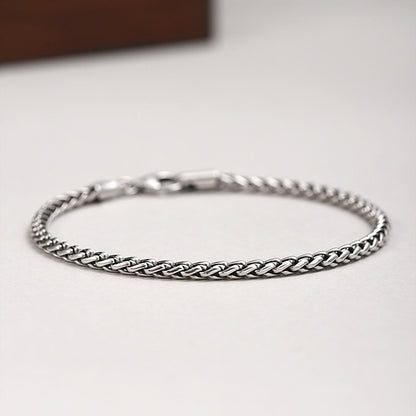 Bracciale argento treccia