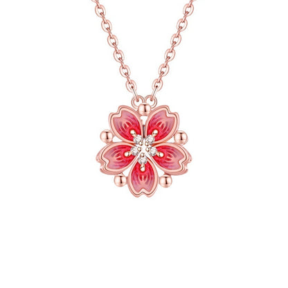 Collana floreale argento minimalista da donna