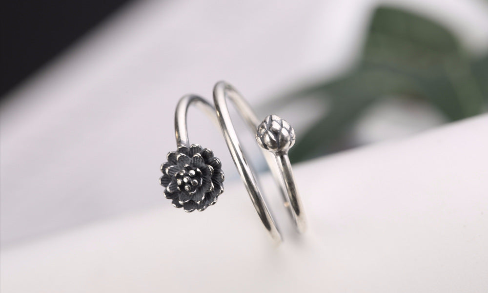 Anello loto argento personalizzabile