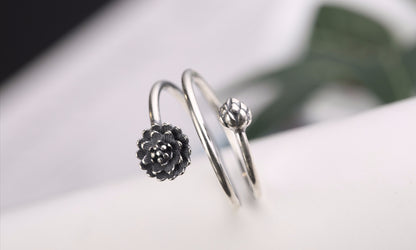 Anello loto argento personalizzabile