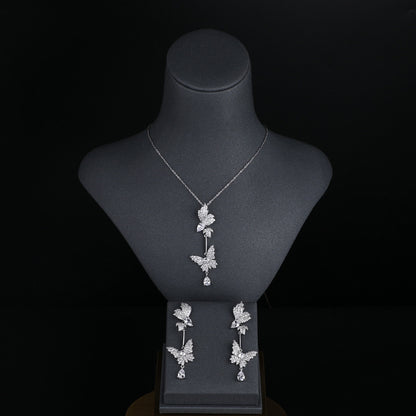 Set collana orecchini farfalla