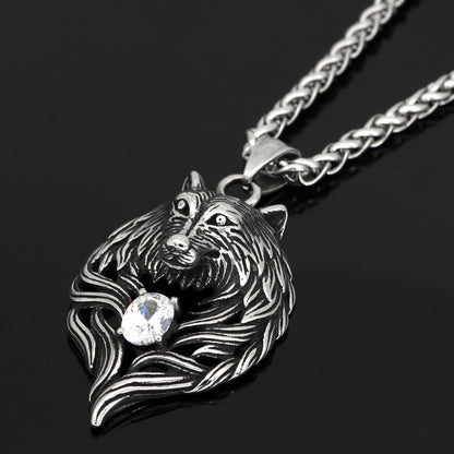 Collana lupo celtico da uomo