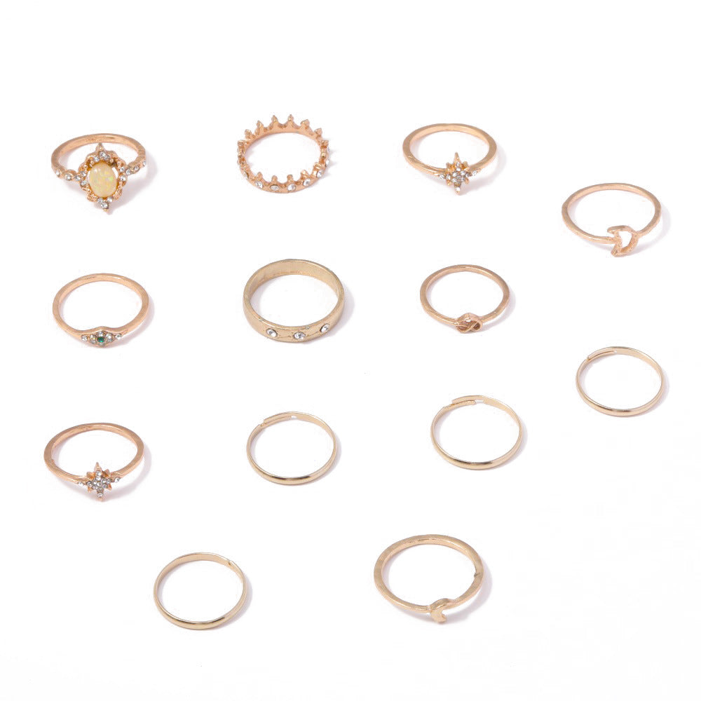 Anelli vintage opale e strass