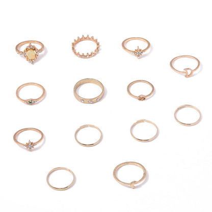 Anelli vintage opale e strass