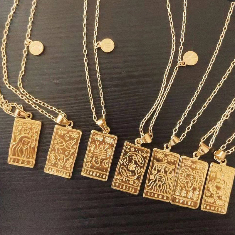 Collana zodiacale con targhetta