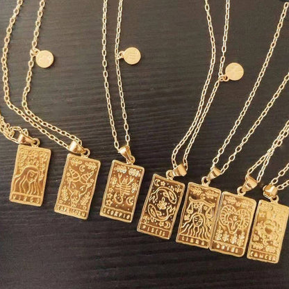 Collana zodiacale con targhetta