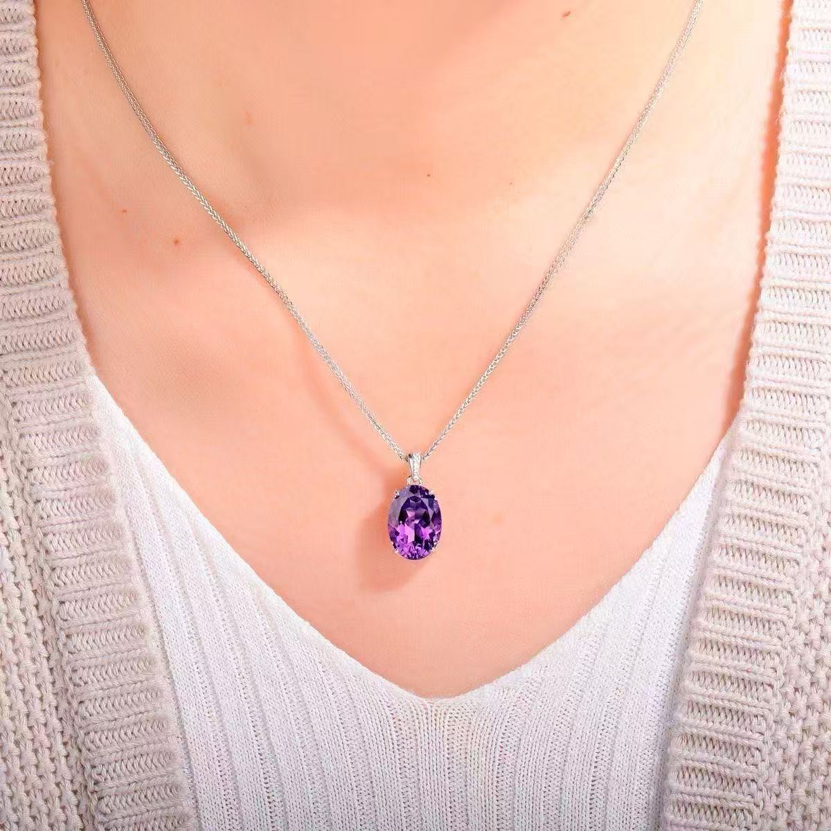 Collana ametista semplice