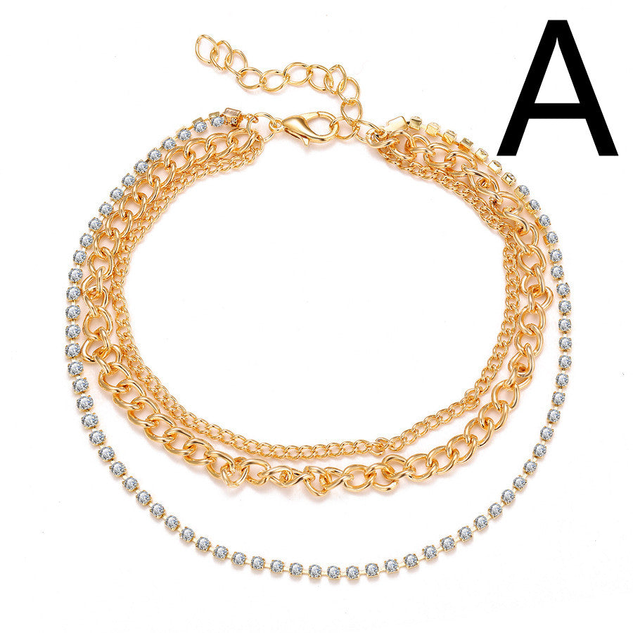 Cavigliera perline boho
