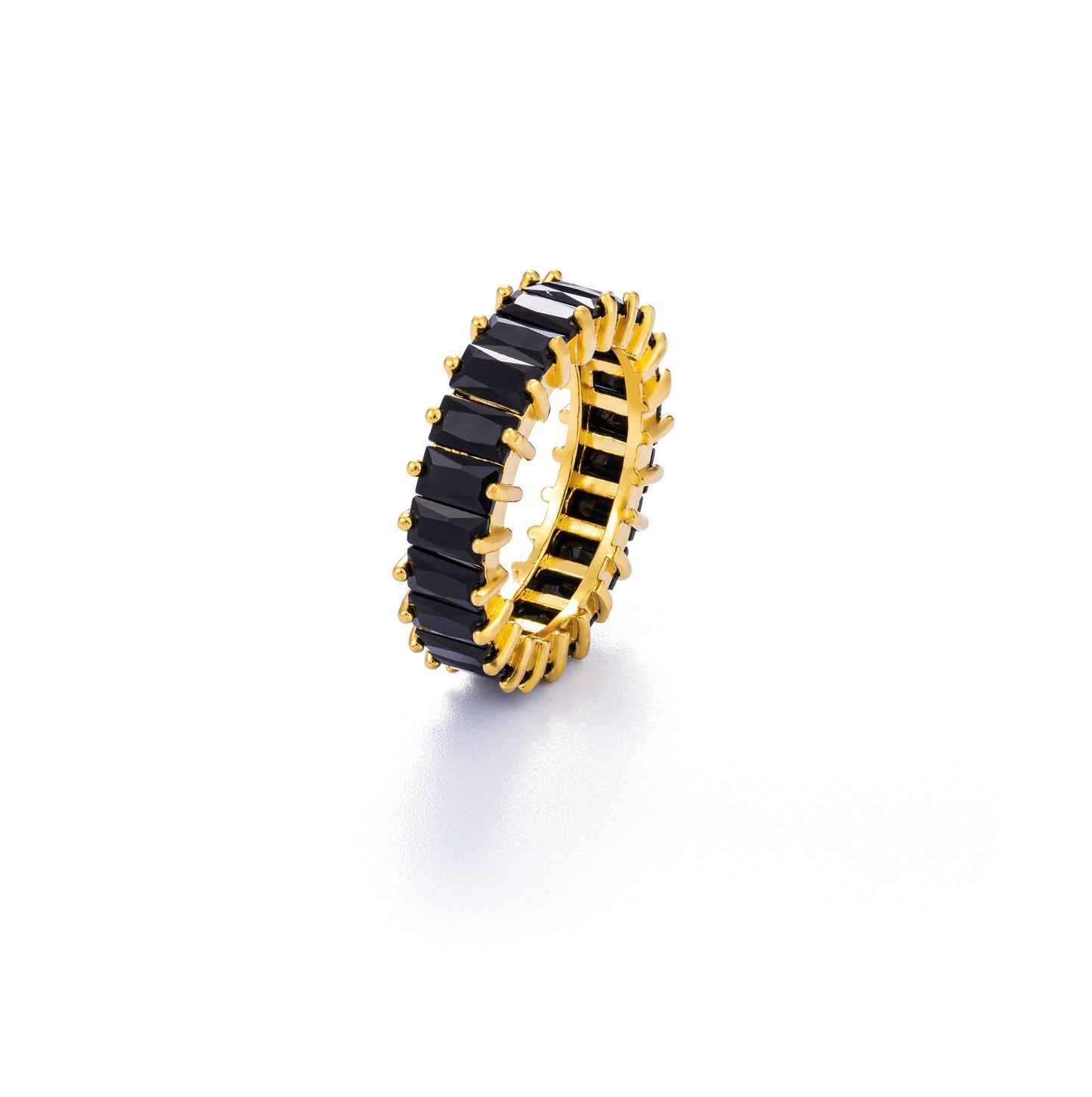 Anello hip hop diamantato in ottone