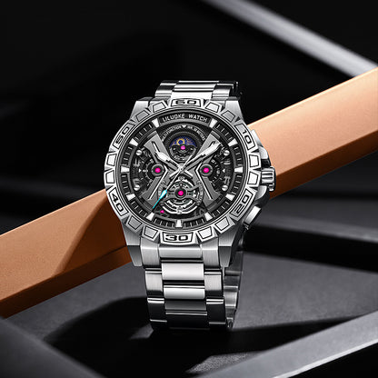 Orologio impermeabile luminoso scavato multifunzione al quarzo