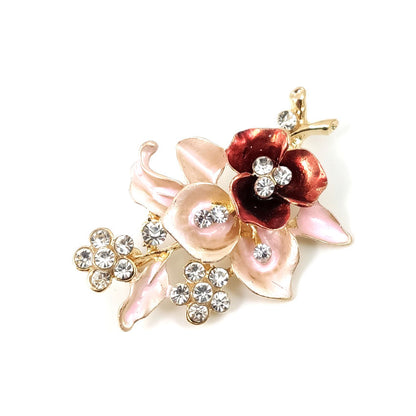 Spilla fiore diamanti