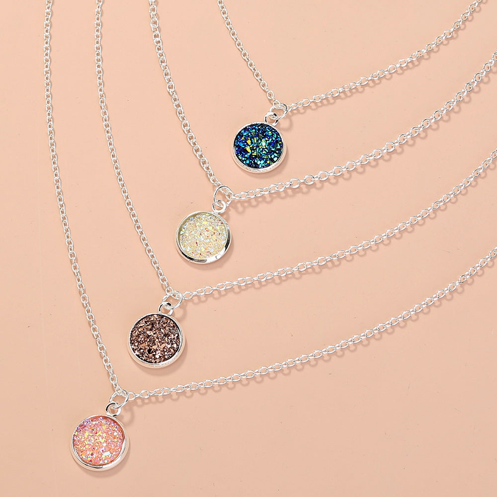 Collana resina cristallo multicolore