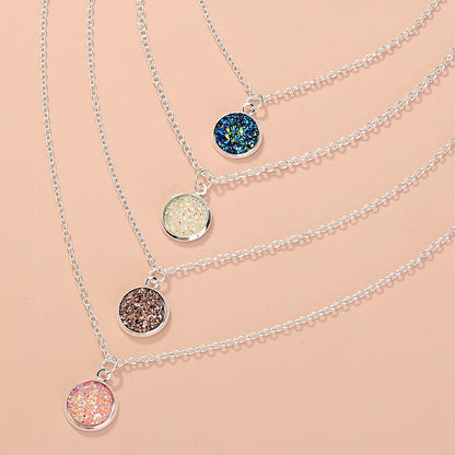 Collana resina cristallo multicolore