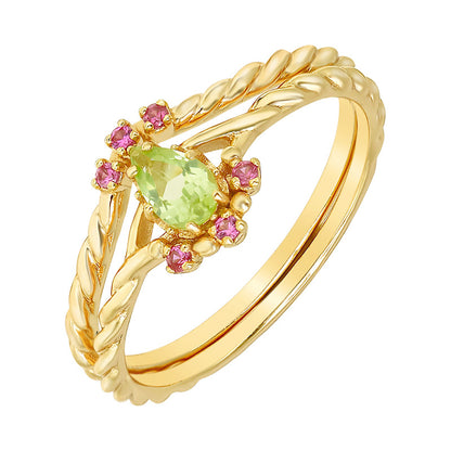 Anello olivina retrò