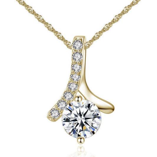 Collana con ciondolo zirconi