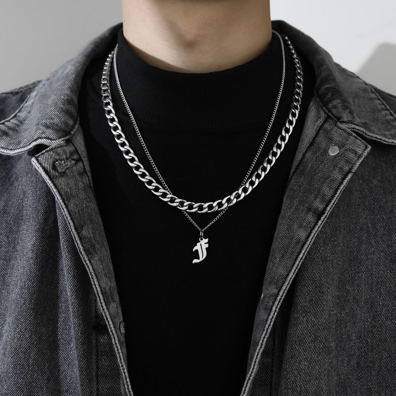 Collana Lettera Titanio