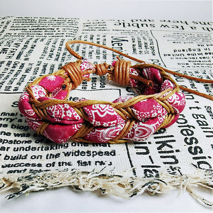 Bracciale tessuto etnico