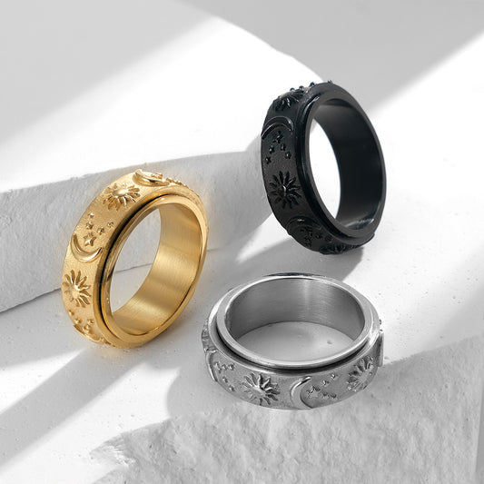 Anello sole luna stella