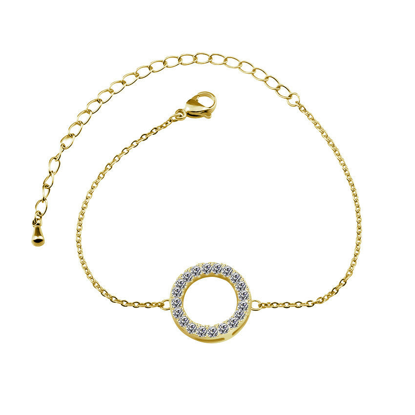 Bracciale cristalli rotondo