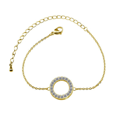 Bracciale cristalli rotondo