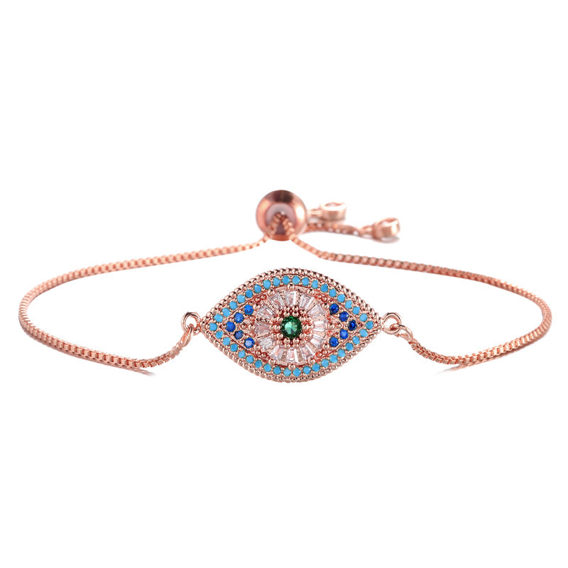 Bracciale occhio zircone rame