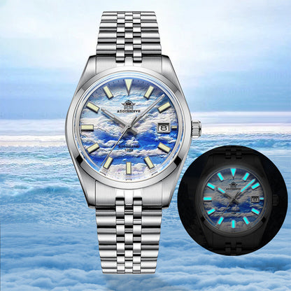 Orologio meccanico impermeabile automatico luminescente