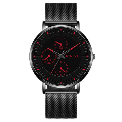 Orologio con cinturino mesh da uomo