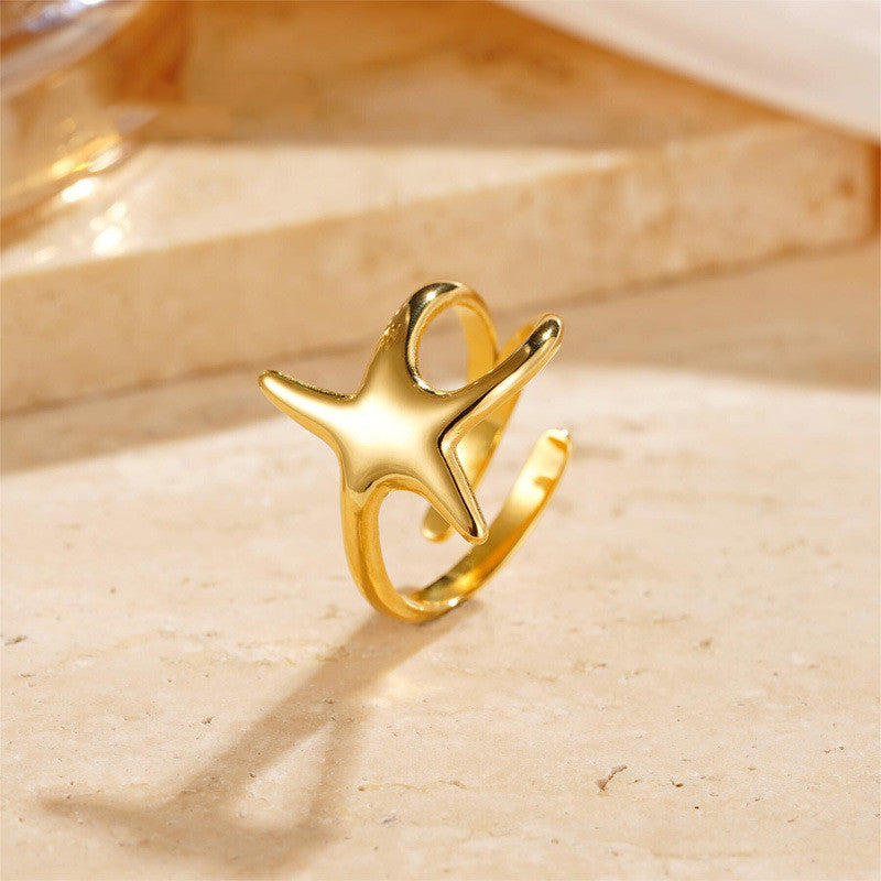 Anello pentagramma regolabile