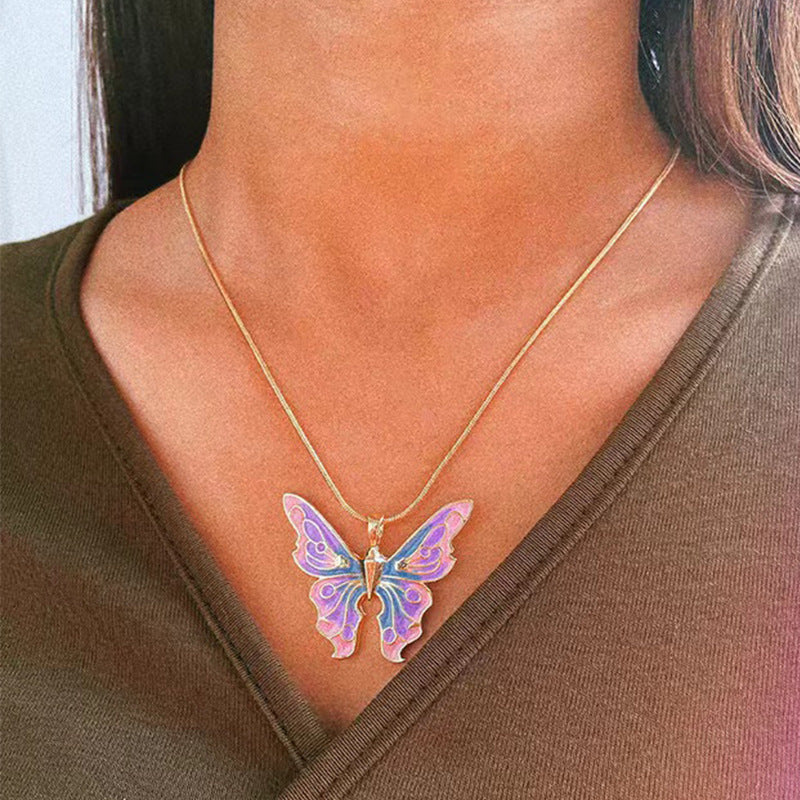 Collana farfalla perle