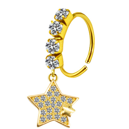 Anello cuore farfalla foglie