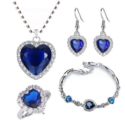 Set cristalli zircone blu