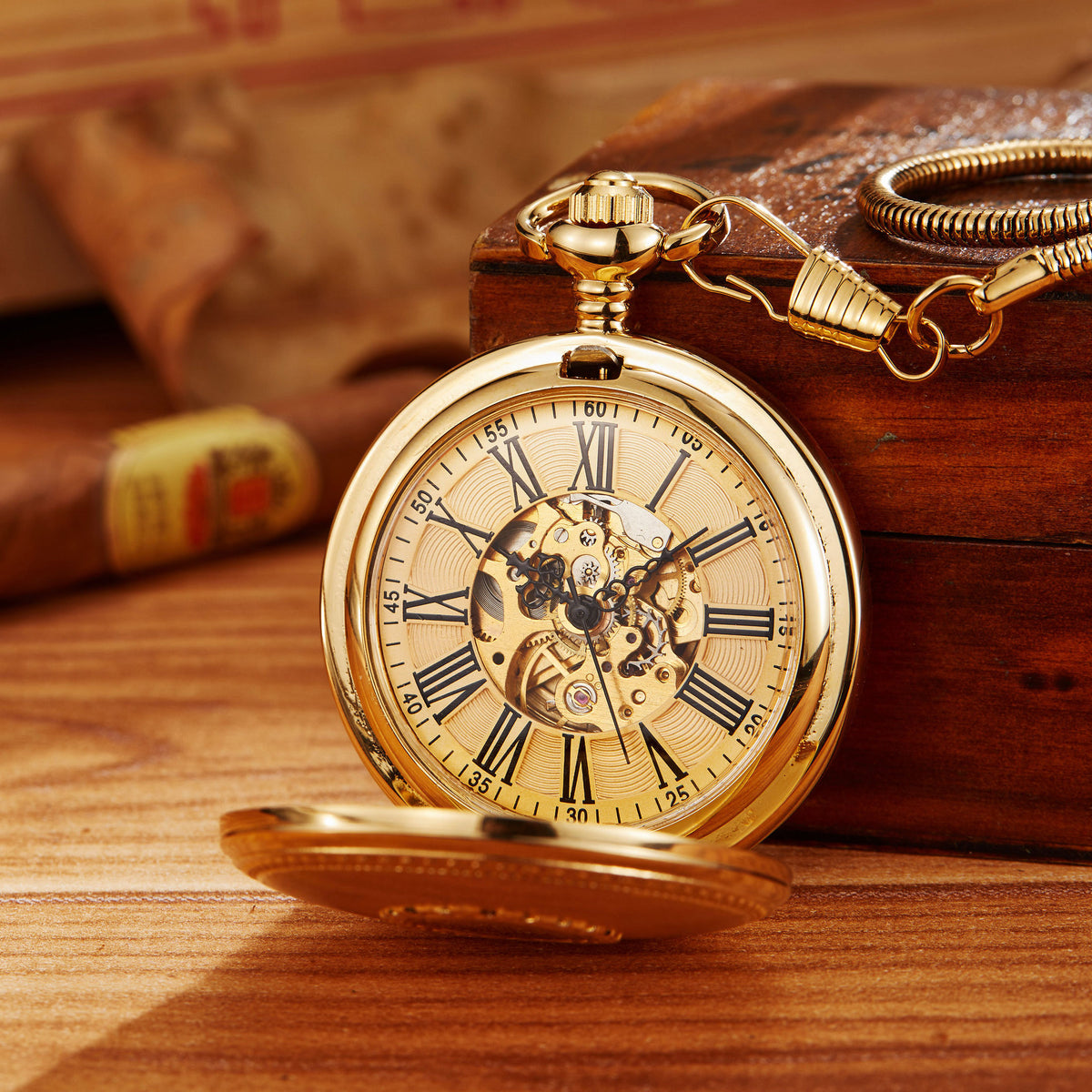 Orologio da tasca, coperchio inciso