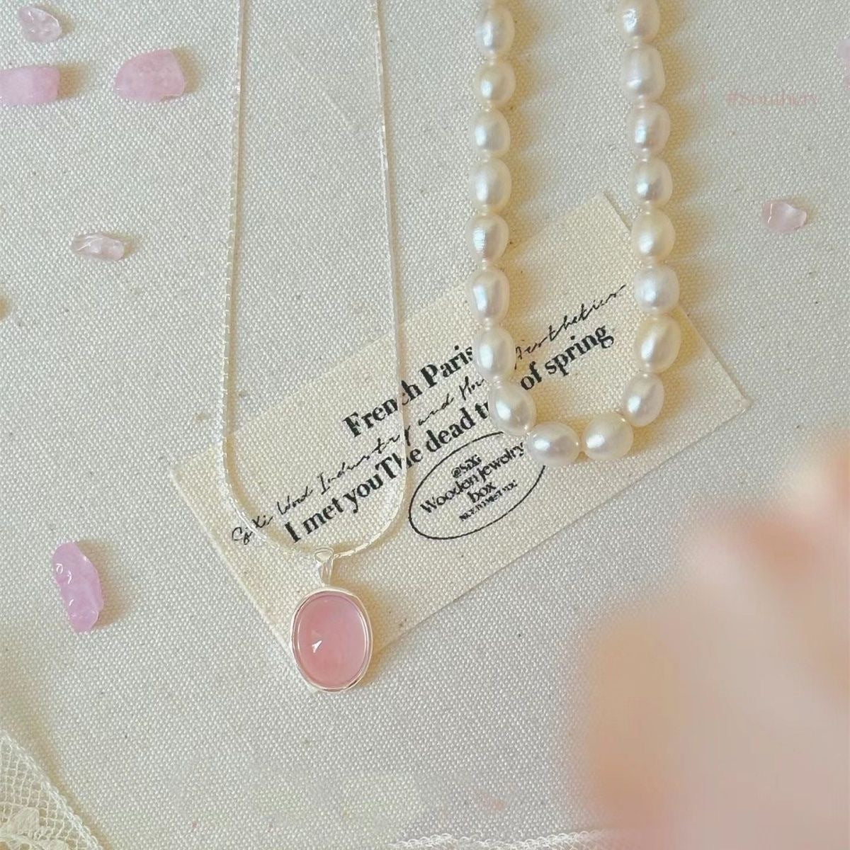 Collana Quarzo Rosa