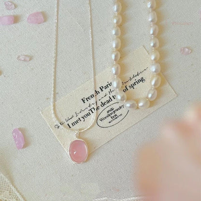Collana Quarzo Rosa