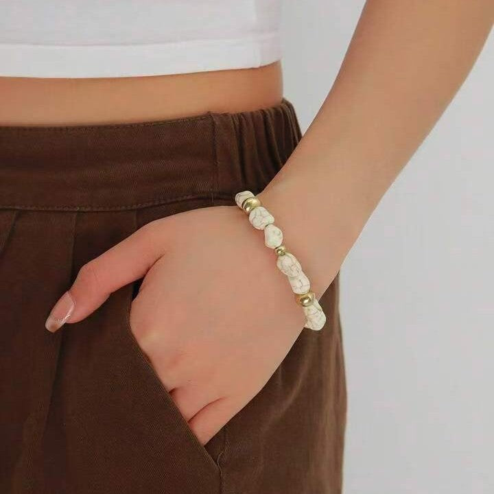 Braccialetto boho turchese unico