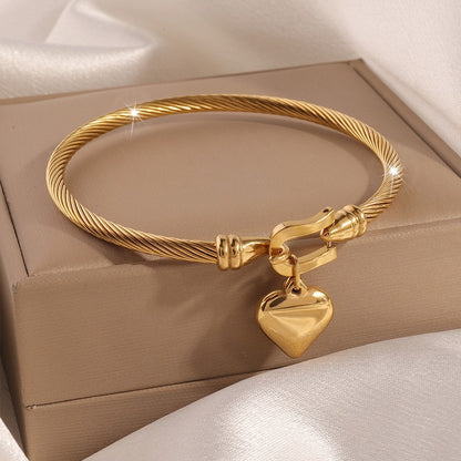 Bracciale cuore ferro di cavallo