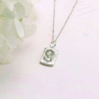 Collana Cristallo Verde Retrò