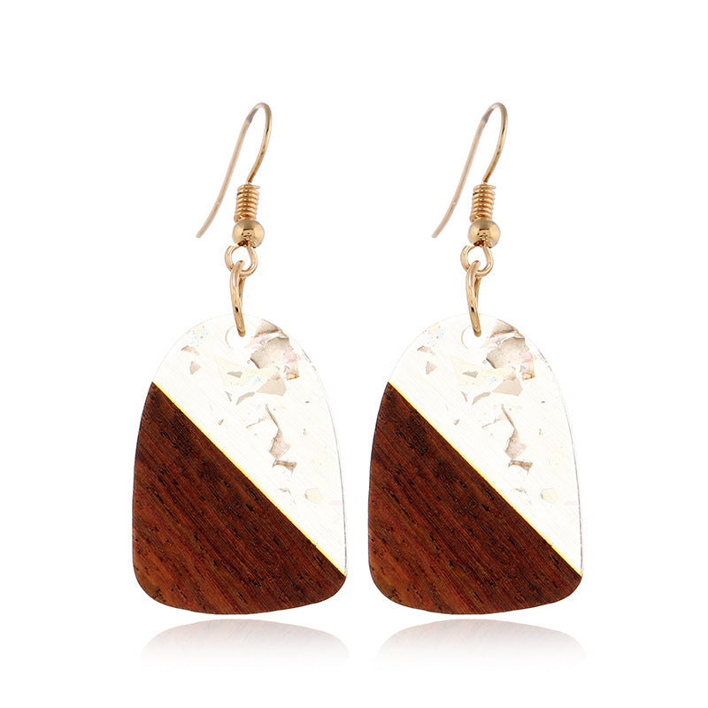 Orecchini resina legno