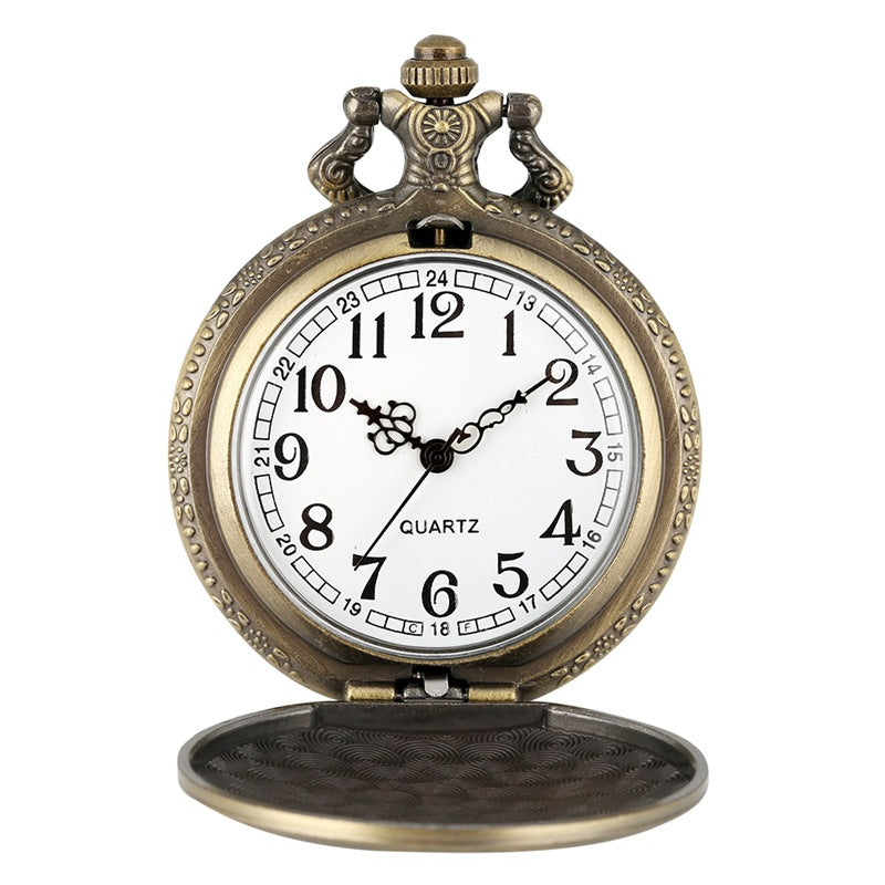 Orologio da tasca stile retrò flip