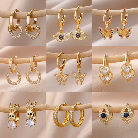 Clip orecchio farfalla strass