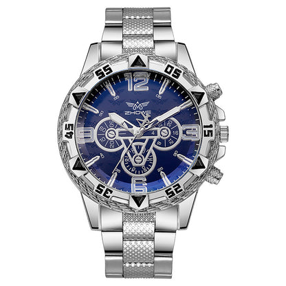 Orologio blu acciaio
