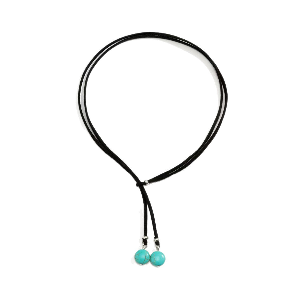 Collana cordone turchese
