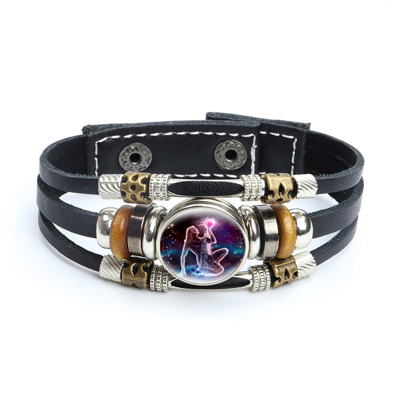 Bracciale perle di legno zodiaco
