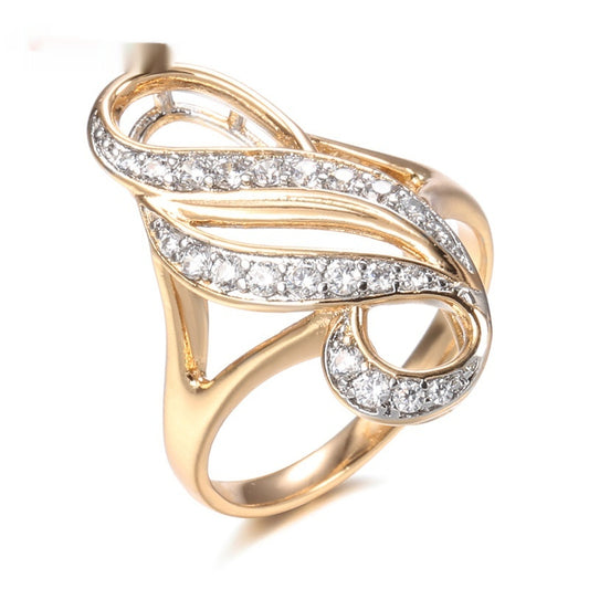 Anello geometrico irregolare oro rosato