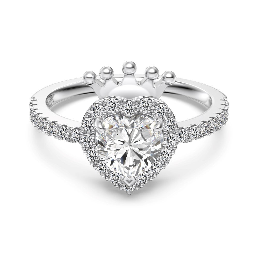 Anello corona e cuore