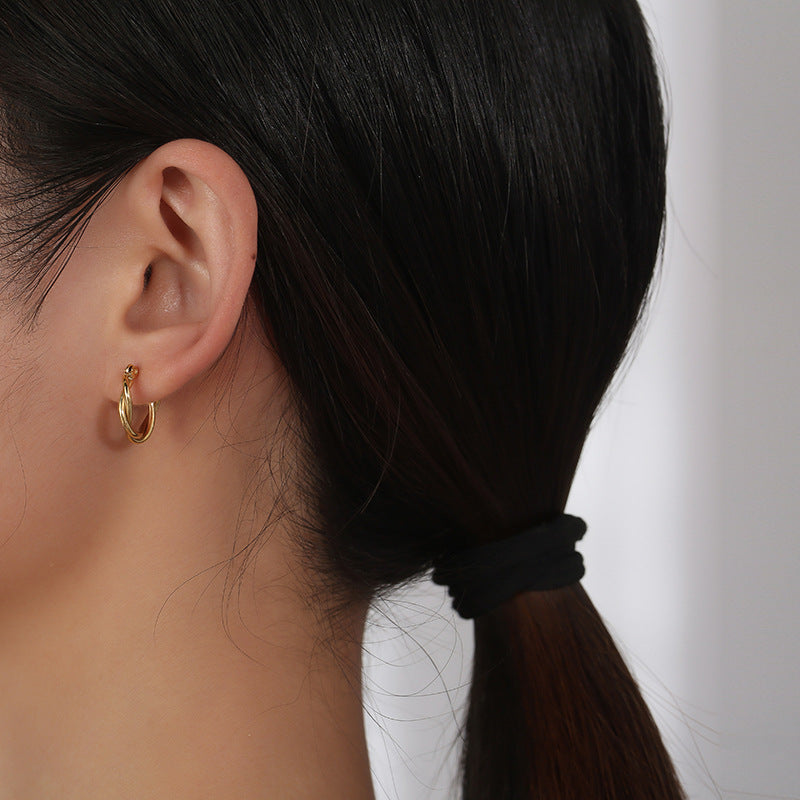 Orecchini twist placcati oro