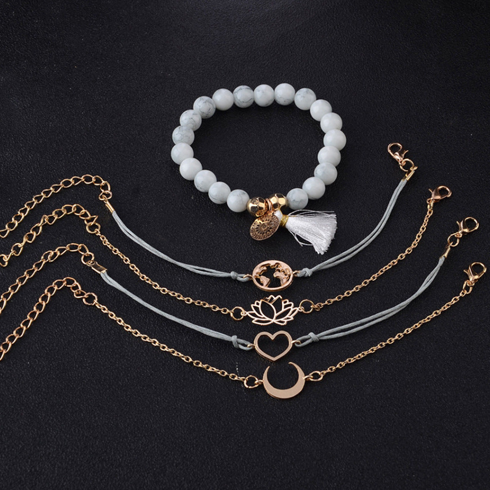 Bracciale luna e cuore