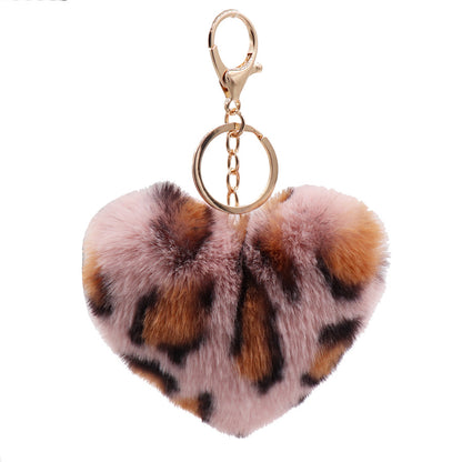 Portachiavi cuore in peluche