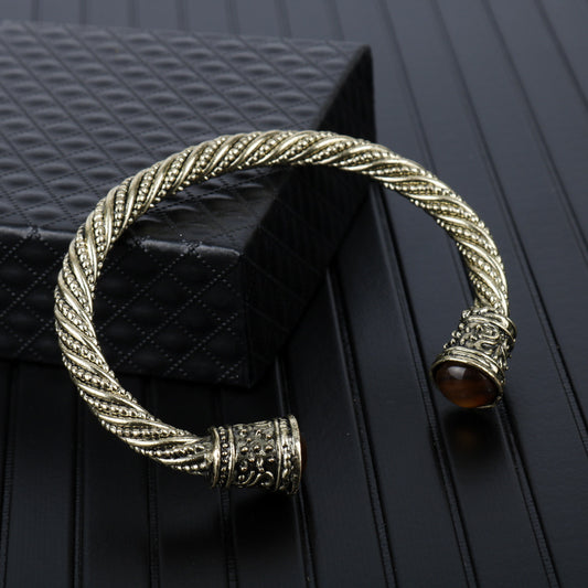 Bracciale occhio di tigre oro antico