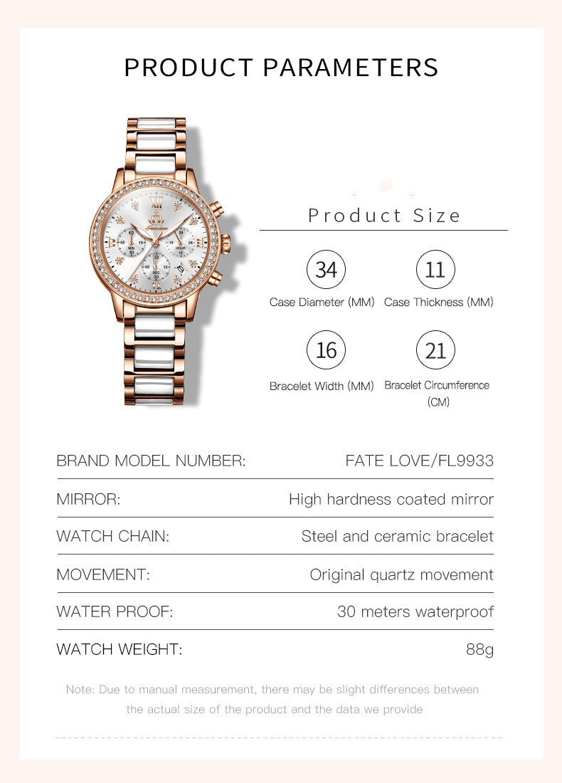 Orologio donna al quarzo con strass